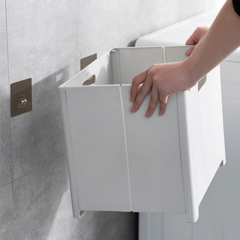 WallFlex Klappbarer Wäschekorb | Wandmontiertes Design | Platzsparender & Praktischer Wäschebehälter