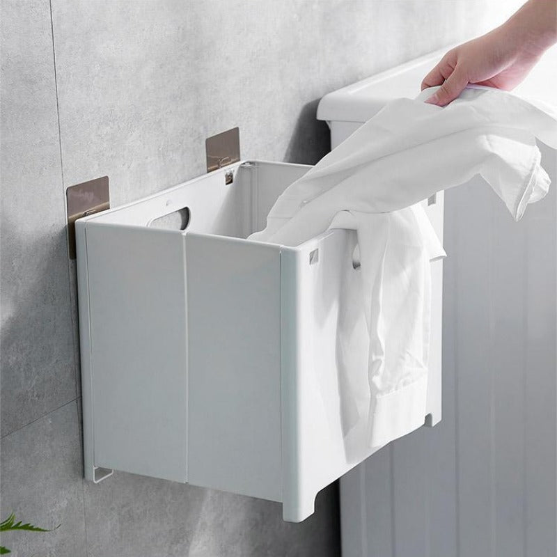 WallFlex Klappbarer Wäschekorb | Wandmontiertes Design | Platzsparender & Praktischer Wäschebehälter