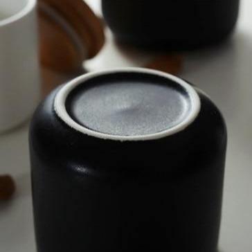 BambooNest Keramik-Aufbewahrungsboxen mit Bambusdeckel | Stilvolle Lagerung | Perfekt für Küche & Bad | In Weiß & Schwarz erhältlich