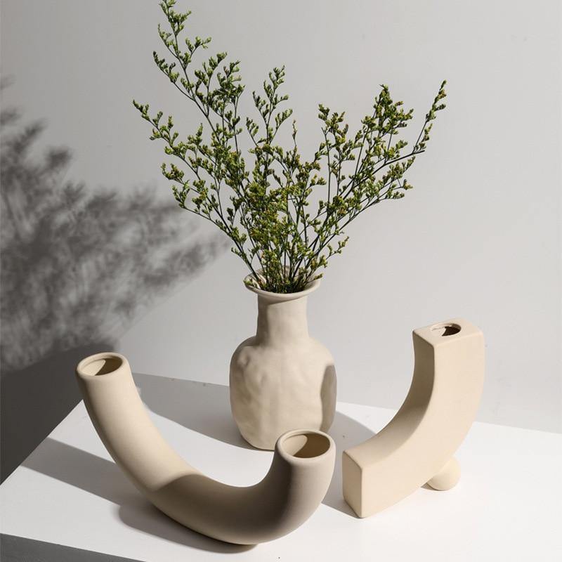 NordForma Hygge Keramikvase | Modernes Design | Zeitlose Dekoration für Zuhause