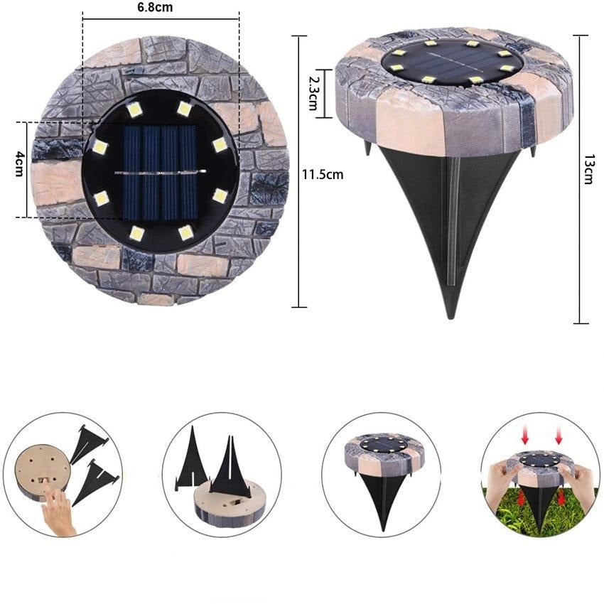 SolarStone Gartenleuchte | Solarbetriebene Wegbeleuchtung | Wetterfeste LED-Lampe | Warmweiß & Weiß