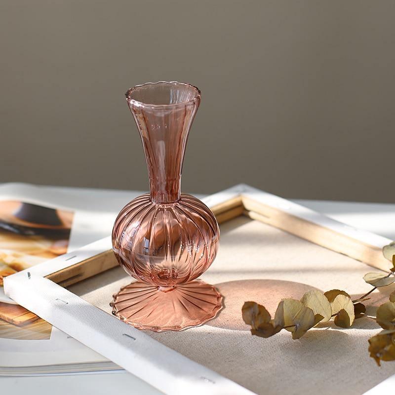 BloomCrest Retro-Blumenvase im Vintage-Stil | Dekorative Vase | Perfekt für Blumenarrangements | Eleganz für Zuhause