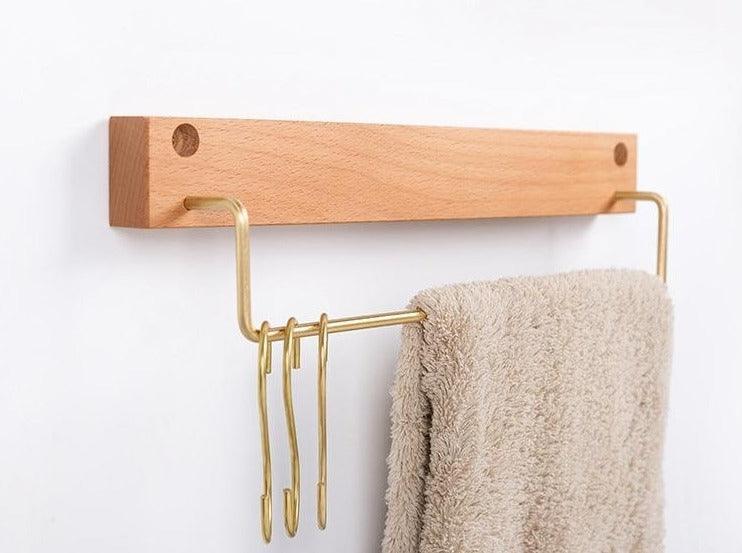 TowelTree Holz Handtuchständer | Minimalistisches Design | Platzsparender Handtuchhalter für Bad & Schlafzimmer