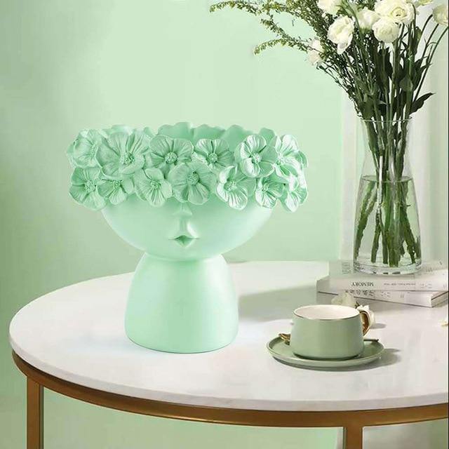FloraCrown Blumenkranz Vase | Handgefertigte Blumendeko | Elegante Wohnakzente | Verschiedene Größen