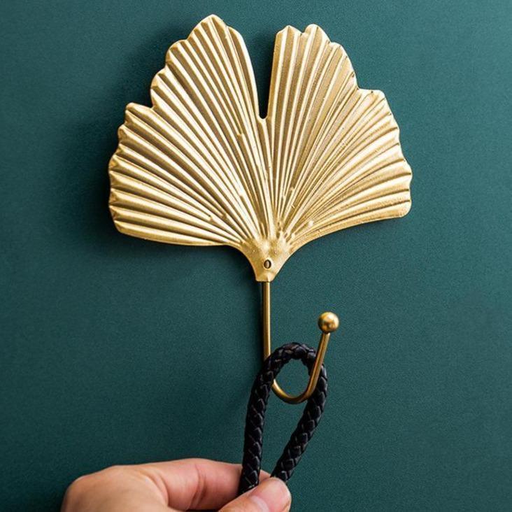 LeafLuxe Metall Wandhaken im Blätterdesign | Elegantes & Funktionales Dekor | In Gold & Blau erhältlich