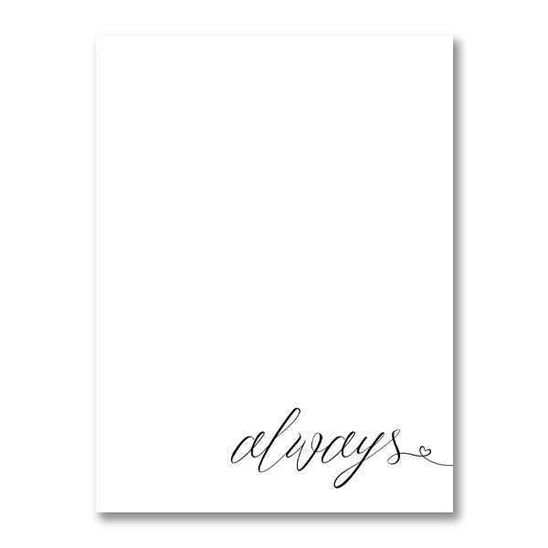 QuoteHarmony Wandkunst mit Liebeszitat „Nach all der Zeit, stets“ | Minimalistische Kunstdrucke auf Leinwand | Heimdekoration Schlafzimmer Poster