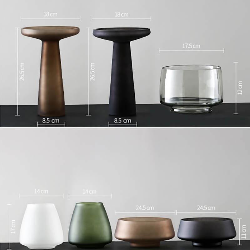 FrostVeil Glasgefäß mit Mattglas | Mundgeblasen | Moderne Eleganz | Vielseitige Farben & Formen