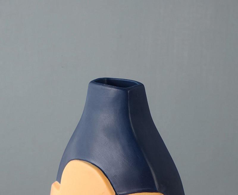 FloraCut Keramik Blumenvasen mit Ausschnitt-Design | Stilvolle Deko-Vasen | Verschiedene Farben