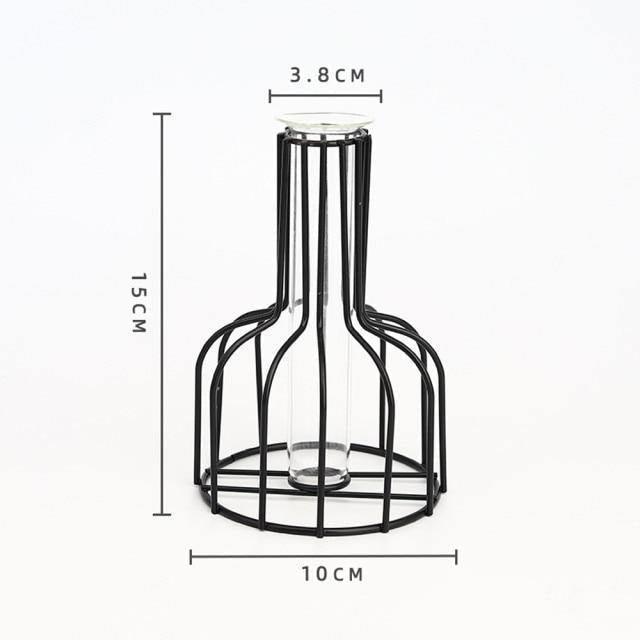 VaseTech Testrohr-Vase mit Metallständer | Modernes Design | Minimalistische Dekoration für Zuhause & Büro