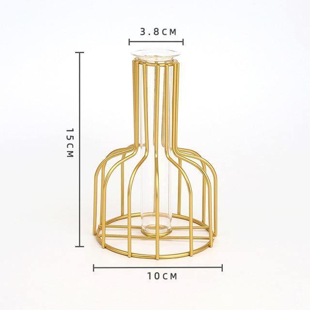 VaseTech Testrohr-Vase mit Metallständer | Modernes Design | Minimalistische Dekoration für Zuhause & Büro