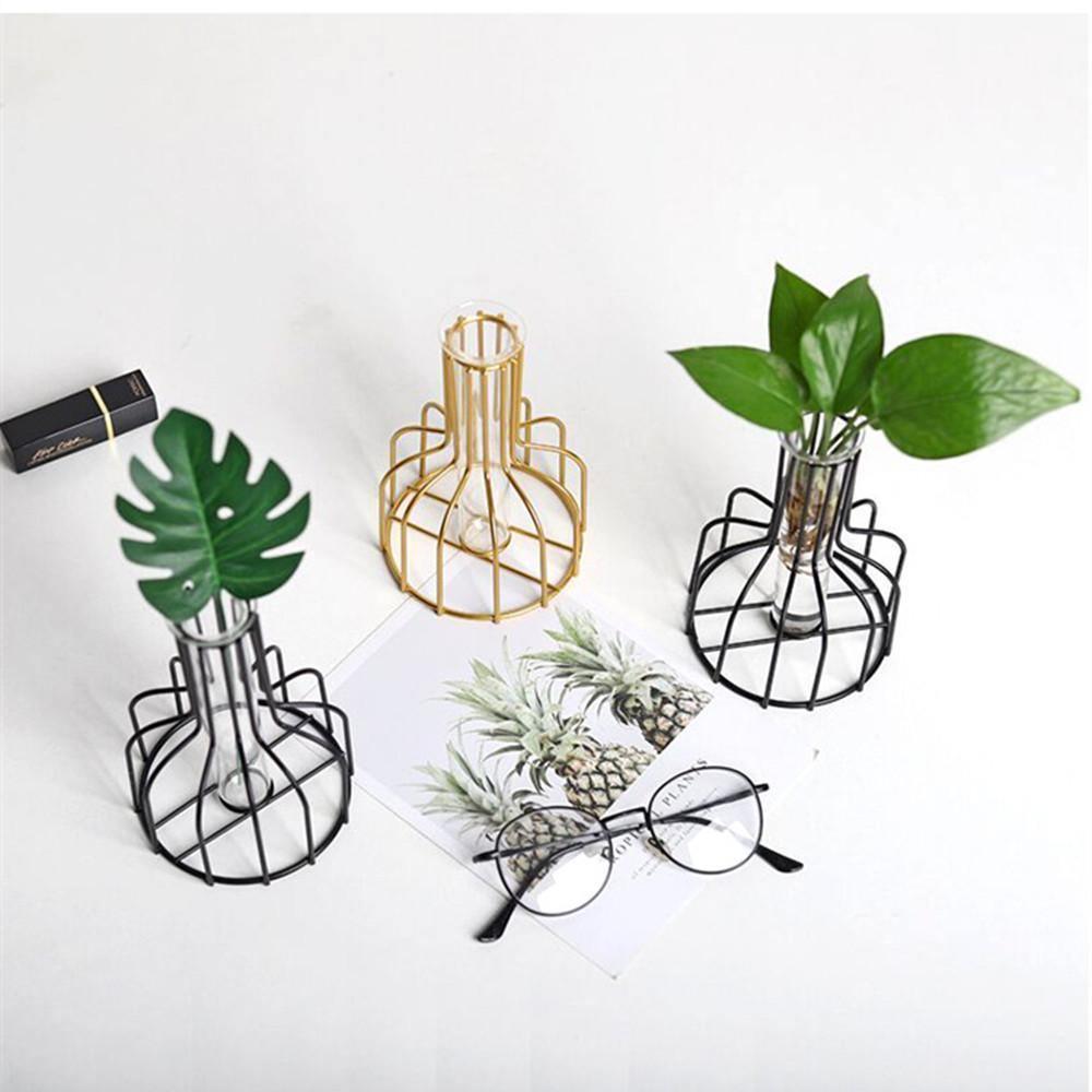 VaseTech Testrohr-Vase mit Metallständer | Modernes Design | Minimalistische Dekoration für Zuhause & Büro