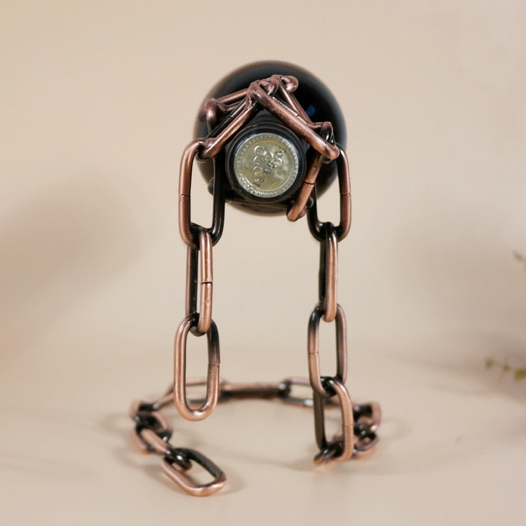 ChainCraft Magisches Weinregal | Schwebender Kettenhalter | Dekoratives Flaschenregal für Zuhause