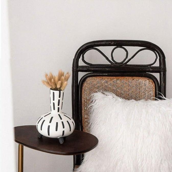 Dotterra Keramik Vasen Set | Handgefertigte Tribal Design Akzente | Deko-Vasen für Wohnzimmer & Flur