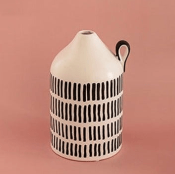 Dotterra Keramik Vasen Set | Handgefertigte Tribal Design Akzente | Deko-Vasen für Wohnzimmer & Flur