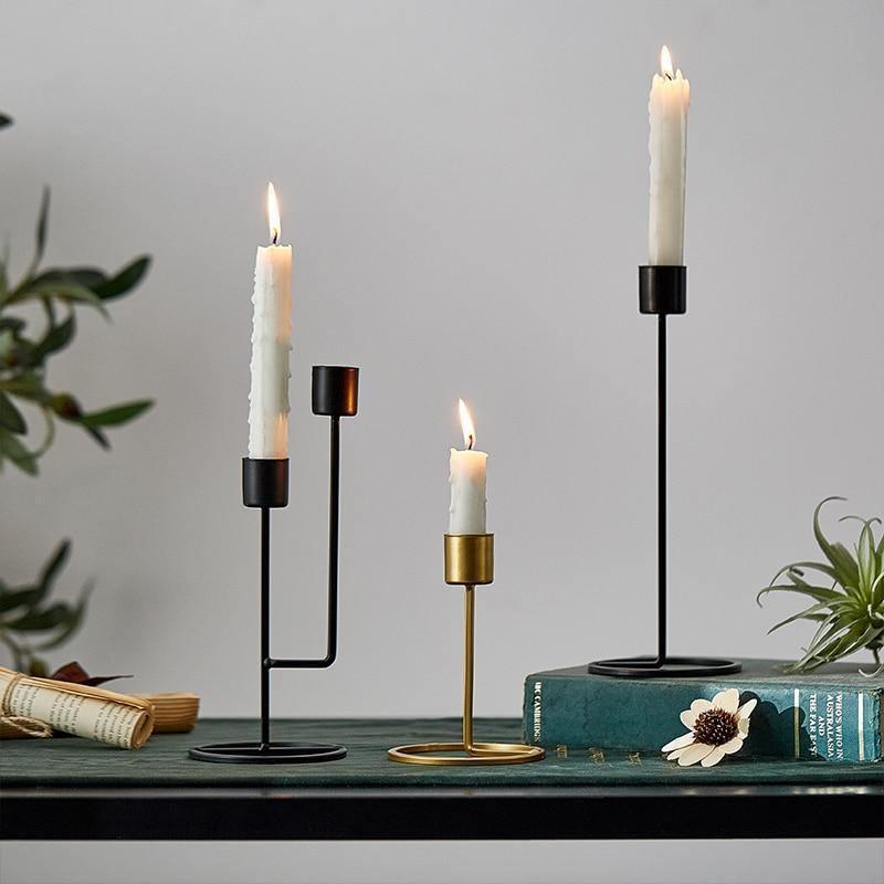 CandleLuxe Metall Kerzenhalter & Kandelaber | Modernes Design | In Gold & Schwarz erhältlich