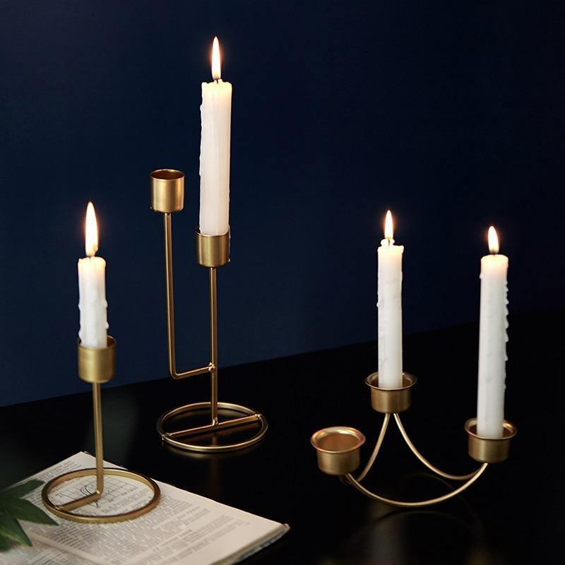 CandleLuxe Metall Kerzenhalter & Kandelaber | Modernes Design | In Gold & Schwarz erhältlich