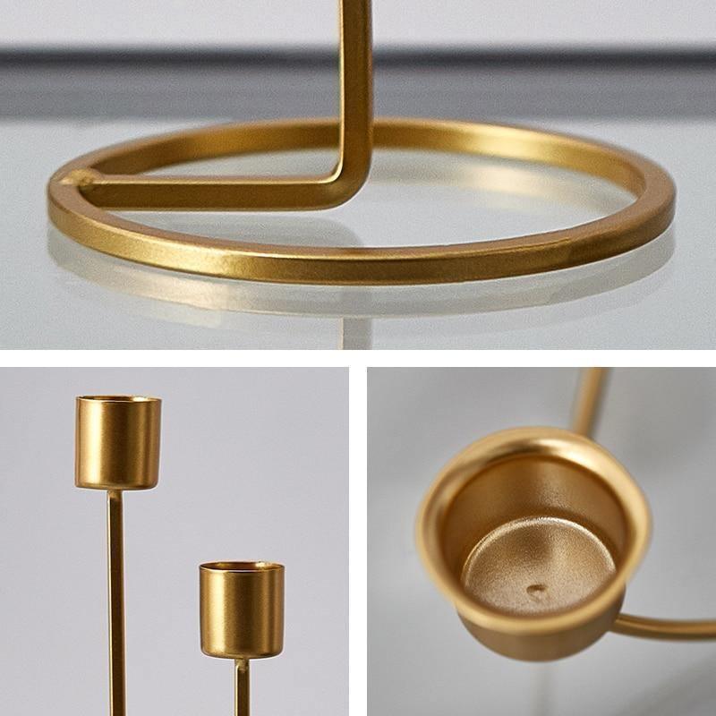 CandleLuxe Metall Kerzenhalter & Kandelaber | Modernes Design | In Gold & Schwarz erhältlich