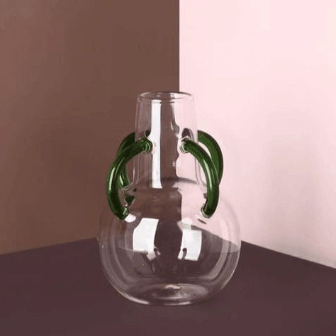 AurumVase Verspielte Glasvase mit Farbtönen | Modernes Design | Deko-Highlight für Wohnzimmer & Küche
