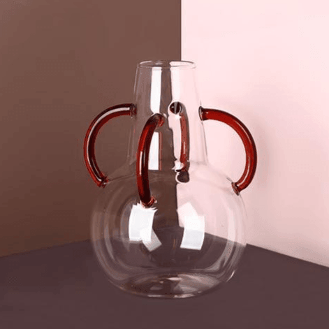 AurumVase Verspielte Glasvase mit Farbtönen | Modernes Design | Deko-Highlight für Wohnzimmer & Küche
