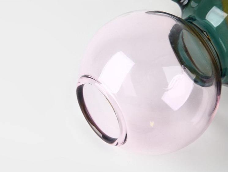 AurumVase Verspielte Glasvase mit Farbtönen | Modernes Design | Deko-Highlight für Wohnzimmer & Küche