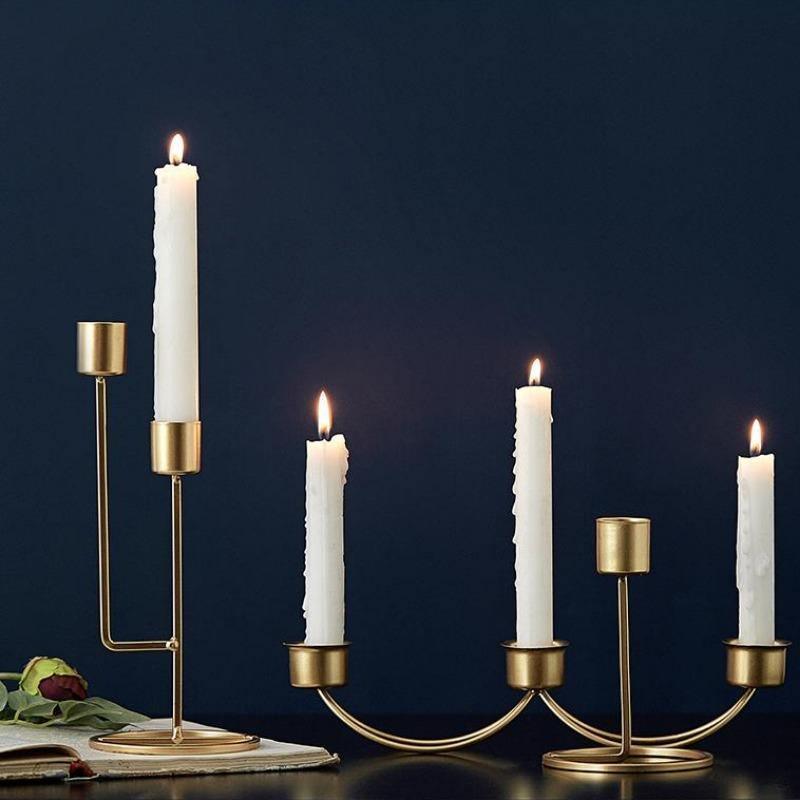 CandleLuxe Metall Kerzenhalter & Kandelaber | Modernes Design | In Gold & Schwarz erhältlich