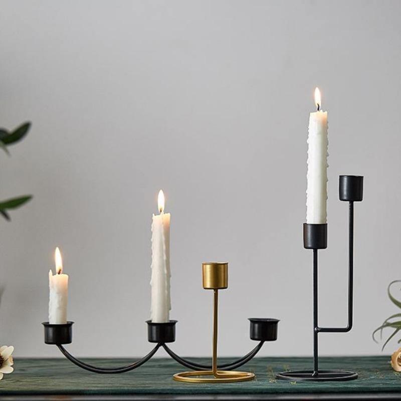 CandleLuxe Metall Kerzenhalter & Kandelaber | Modernes Design | In Gold & Schwarz erhältlich