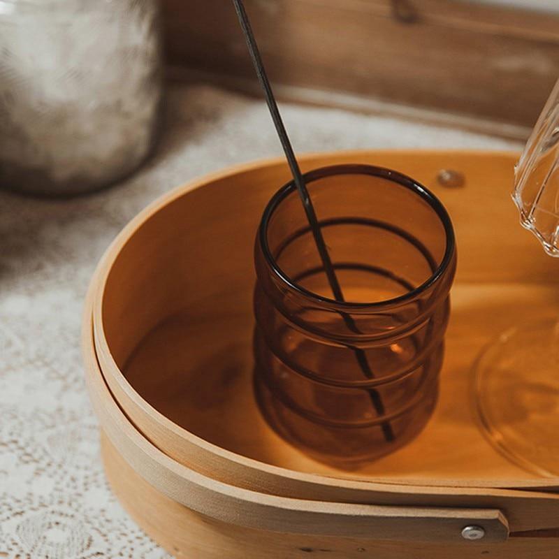 Bubblivio Bunte Glas-Getränkebecher | Handgefertigt | Einzigartiges Design | Perfekt für stilvolle Getränkepräsentation