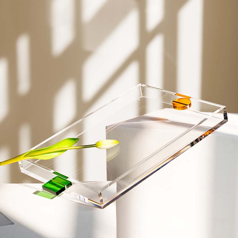 AcryCraft Rechteckige Acryltabletts | Klare Design-Schalen | Vielseitig & Modern | Perfekt für Deko & Organisation