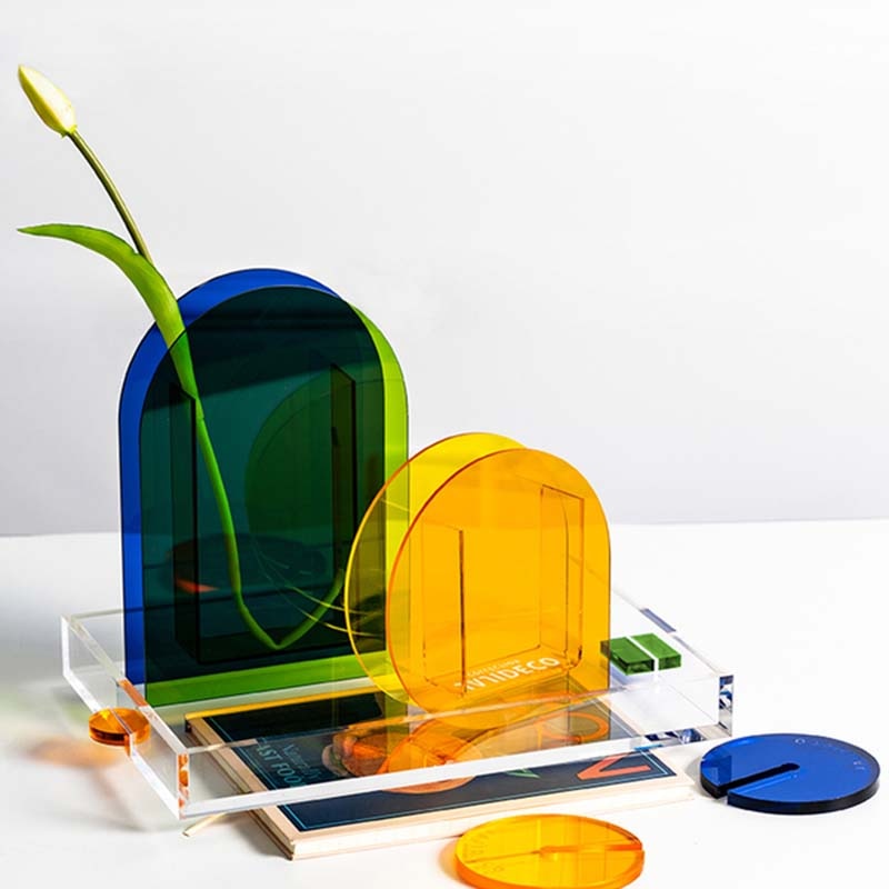 AcryCraft Rechteckige Acryltabletts | Klare Design-Schalen | Vielseitig & Modern | Perfekt für Deko & Organisation