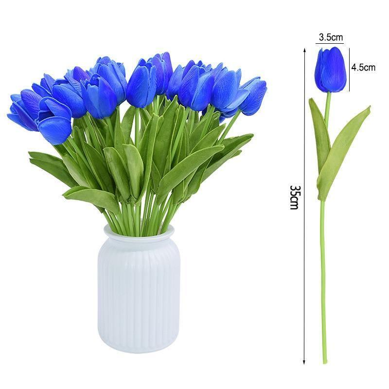 TulipaBloom Künstliche Tulpen aus Seide | 10er-Set | Realistische Blumen für Zuhause & Hochzeiten