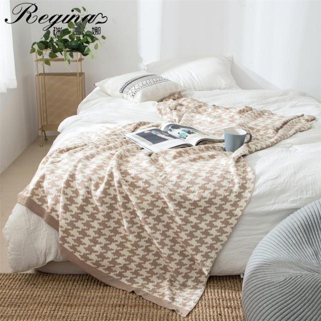 PlaidLuxe Houndstooth Kuscheldecke | Kariertes Design | Weich & Gemütlich | Verschiedene Größen