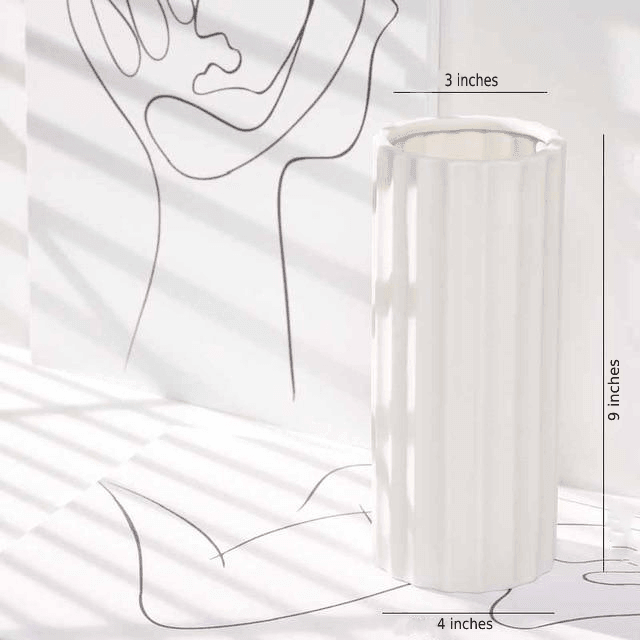 SwirlLine Keramik-Blumenvase mit Struktur | Elegantes Design | Verschiedene Größen für Blumen & Deko