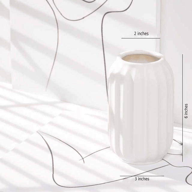 SwirlLine Keramik-Blumenvase mit Struktur | Elegantes Design | Verschiedene Größen für Blumen & Deko