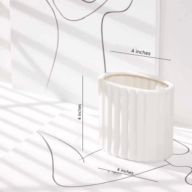 SwirlLine Keramik-Blumenvase mit Struktur | Elegantes Design | Verschiedene Größen für Blumen & Deko