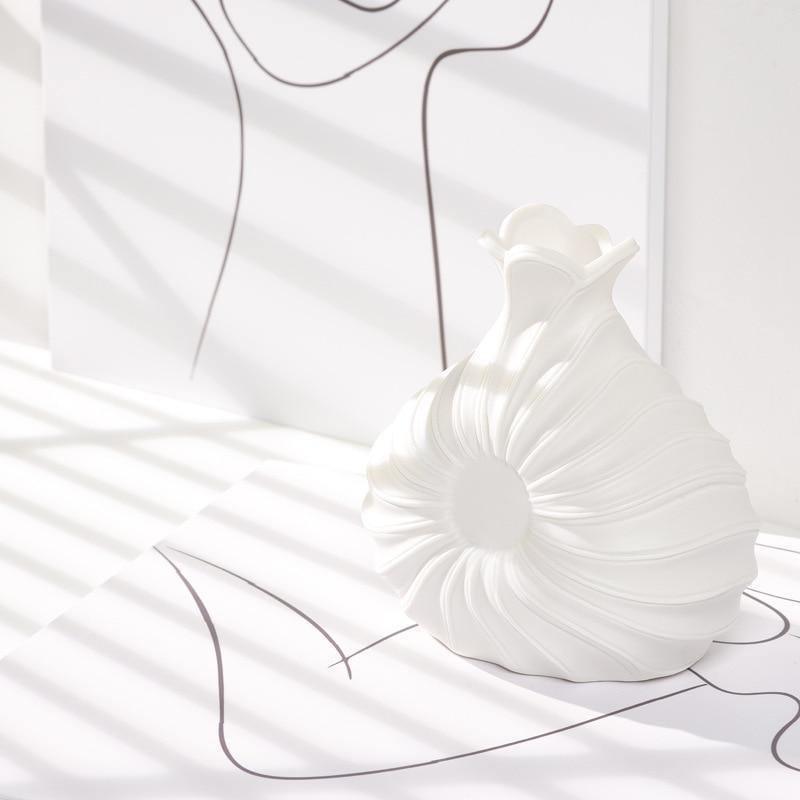 SwirlLine Keramik-Blumenvase mit Struktur | Elegantes Design | Verschiedene Größen für Blumen & Deko