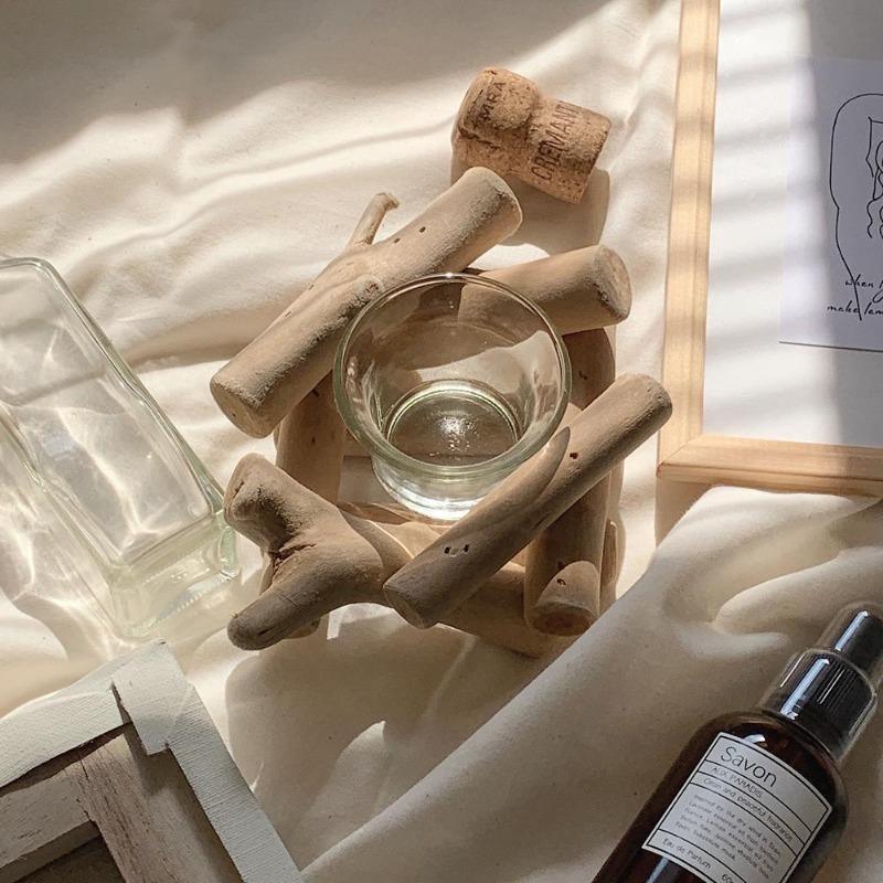 CoastalGlow Handgefertigter Holz-Teelichthalter | Maritimes Design | Natürliche Dekoration | Perfekte Geschenkidee