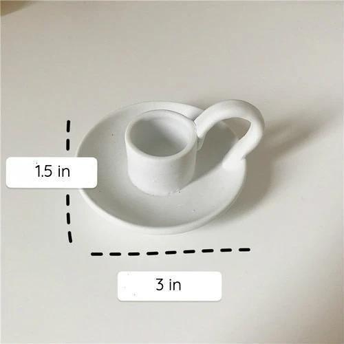 Gripelle Klassische Kerzenhalter mit Griff | Zeitloses Design | Für Tafelkerzen