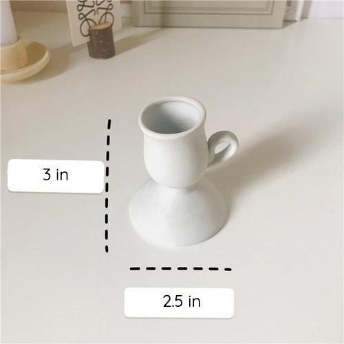 Gripelle Klassische Kerzenhalter mit Griff | Zeitloses Design | Für Tafelkerzen