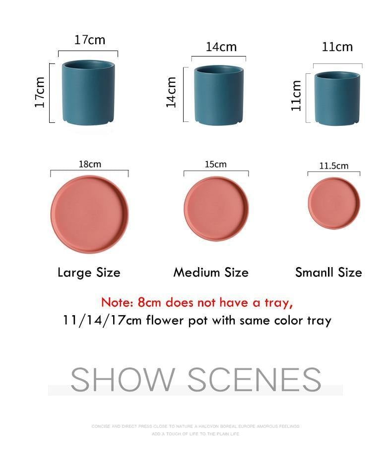 Vibrano Classic Runder Keramik-Pflanztopf | Farbenfroh | Stilvolle Pflanzgefäße für Zuhause & Garten