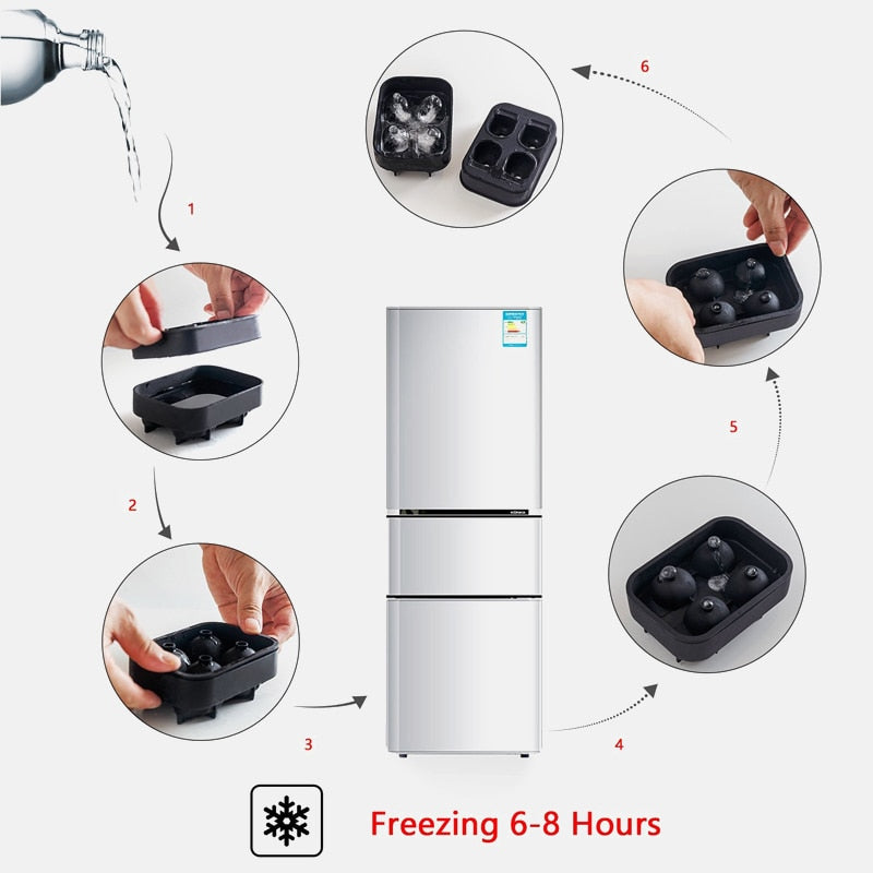 FrostSkull 3D Silikonform Eiswürfelerzeuger | Totenkopf-Eiswürfel | Kreative Baraccessoires