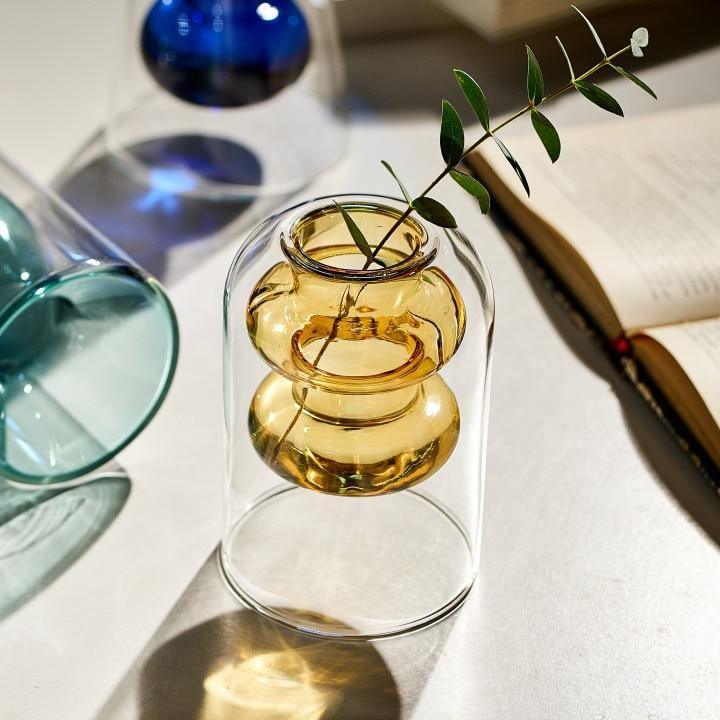 Groova Moderne Glasvasen | Einzigartiges Design | Farbenfrohe Dekoration für Zuhause & Büro