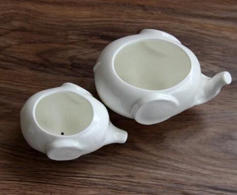 ElephantCharm Keramik Pflanztopf | Tierisches Design | Perfekt für Sukkulenten & Kräuter