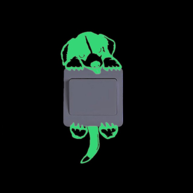 GlowSwitch Leuchtende Lichtschalter Aufkleber | Nachleuchtende Wandsticker | Praktisch & Dekorativ