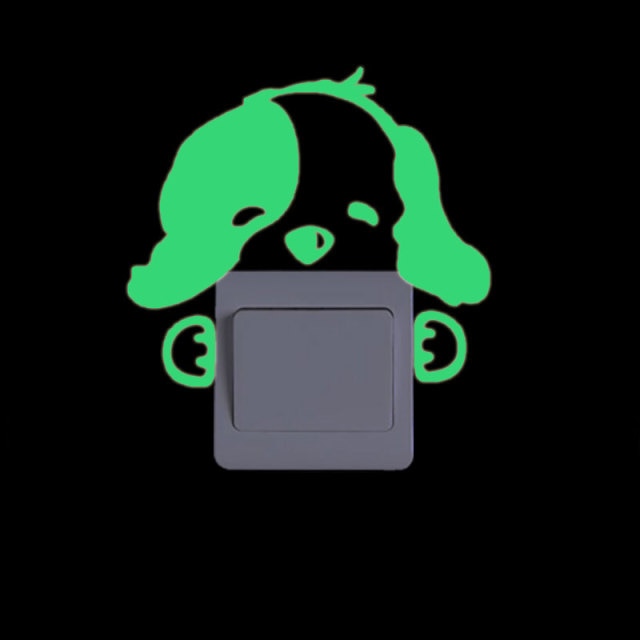 GlowSwitch Leuchtende Lichtschalter Aufkleber | Nachleuchtende Wandsticker | Praktisch & Dekorativ