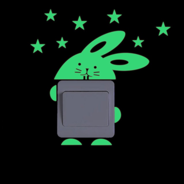 GlowSwitch Leuchtende Lichtschalter Aufkleber | Nachleuchtende Wandsticker | Praktisch & Dekorativ