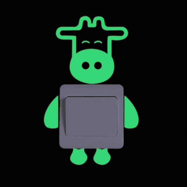 GlowSwitch Leuchtende Lichtschalter Aufkleber | Nachleuchtende Wandsticker | Praktisch & Dekorativ