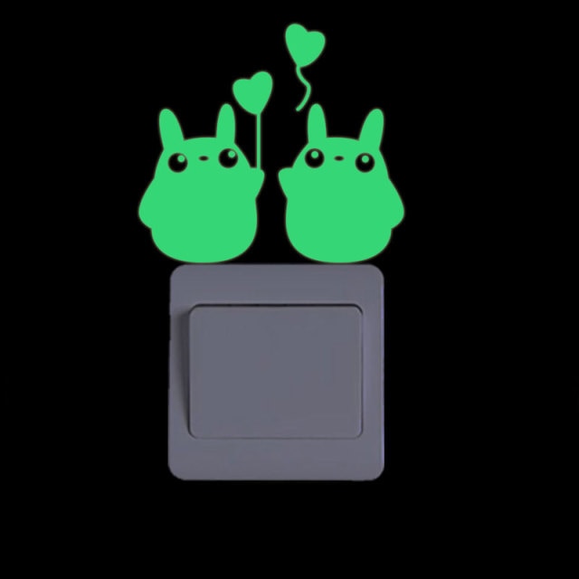 GlowSwitch Leuchtende Lichtschalter Aufkleber | Nachleuchtende Wandsticker | Praktisch & Dekorativ