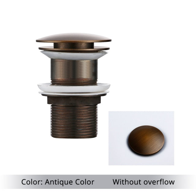 BrassFlow Premium Badezimmer Waschbecken Abfluss | Poliertes Messing | Universalgröße | Hochwertig & Langlebig