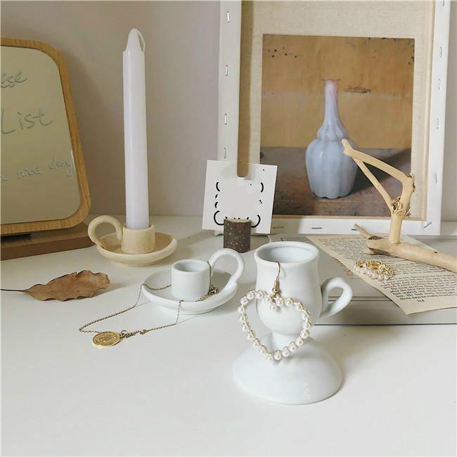 Gripelle Klassische Kerzenhalter mit Griff | Zeitloses Design | Für Tafelkerzen