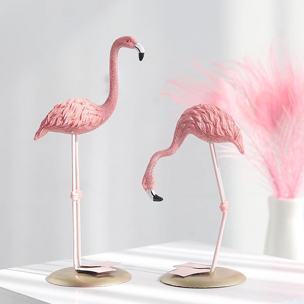 FlamingoDream Exotische Flamingo-Statuen | Tropische Dekoration | Elegante Dekofigur für Zuhause & Garten